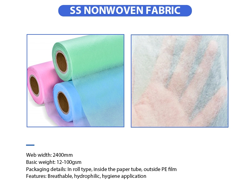 Factory Provide Blue and White PP Spunbond Polypropylene Nonwoven Fabric