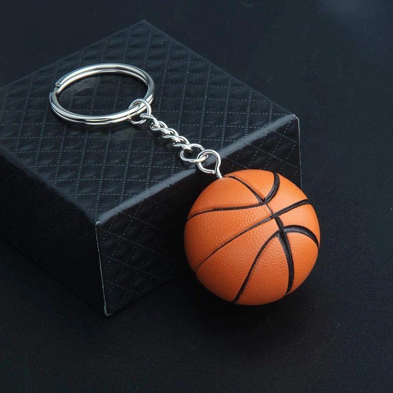 Custom Made Key Rings Basketball Wholesale Gift Item Cheap Souvenirs PU Basketball Key Chain