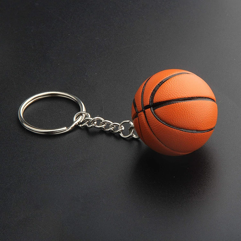Custom Made Key Rings Basketball Wholesale Gift Item Cheap Souvenirs PU Basketball Key Chain